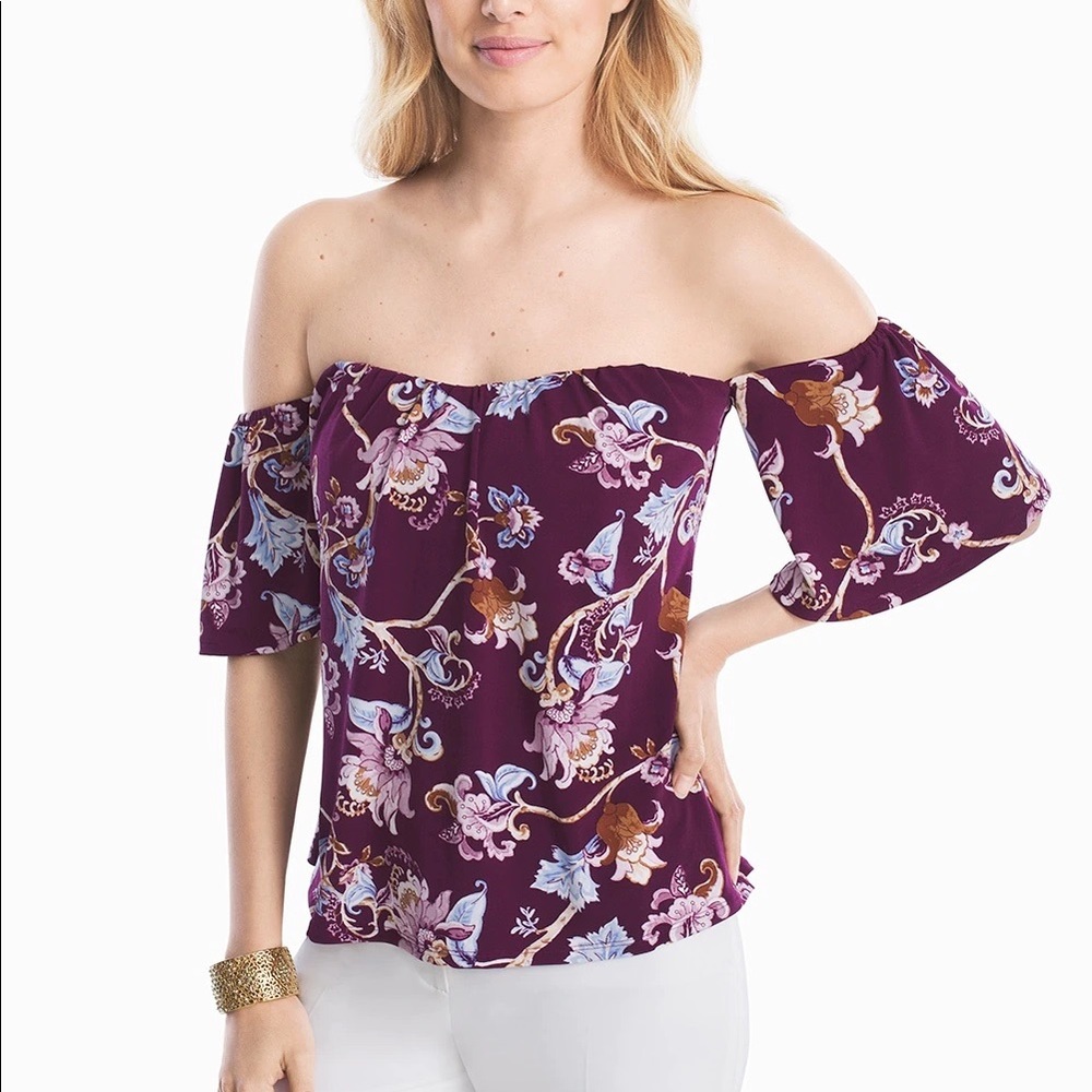 NWT Off-The-Shoulder Floral Printed Top